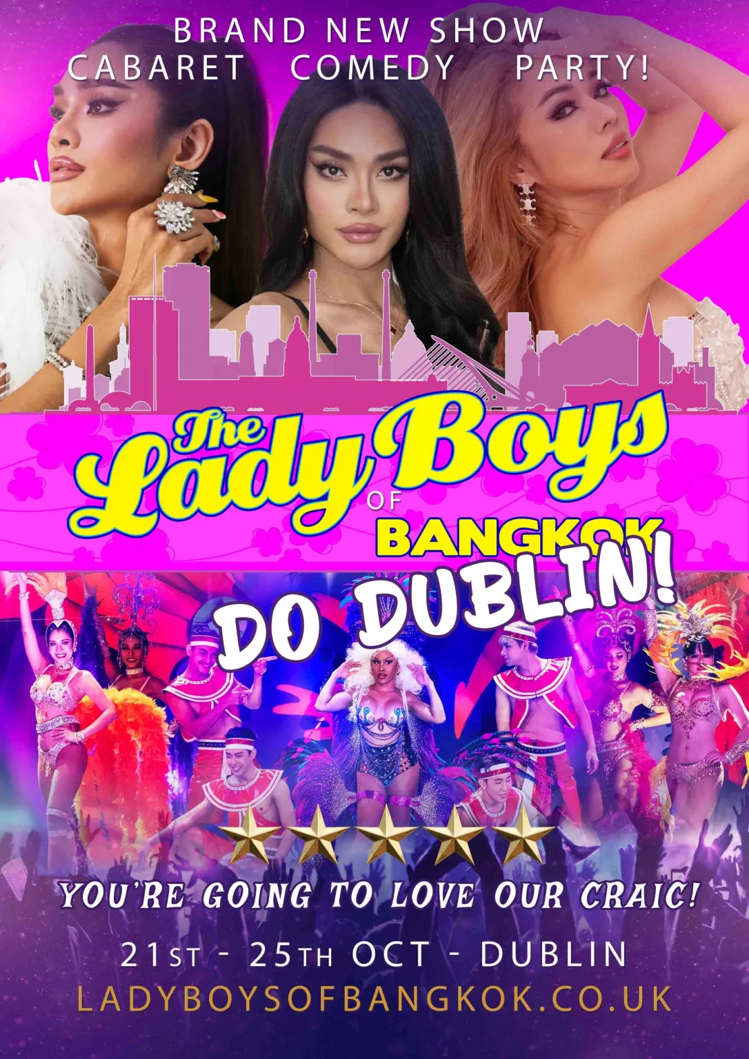 Ladyboys of Bangkok Dazzle Dublin with Their Spectacular '25 Glow Up Tour