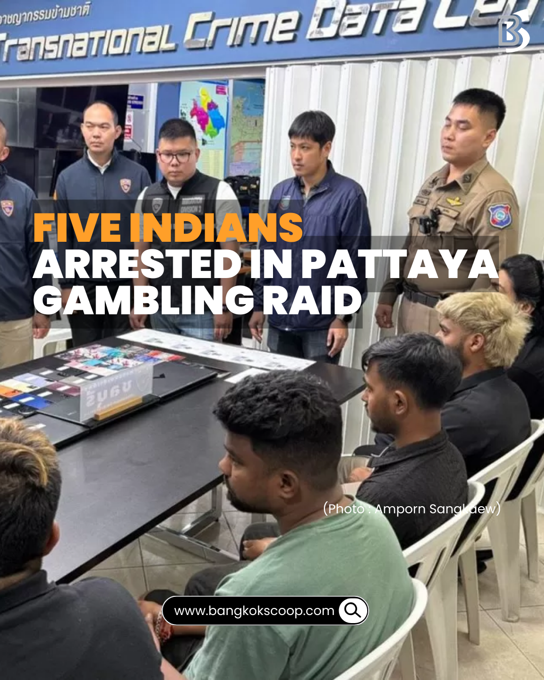 Five Indians Arrested in Pattaya Gambling Raid