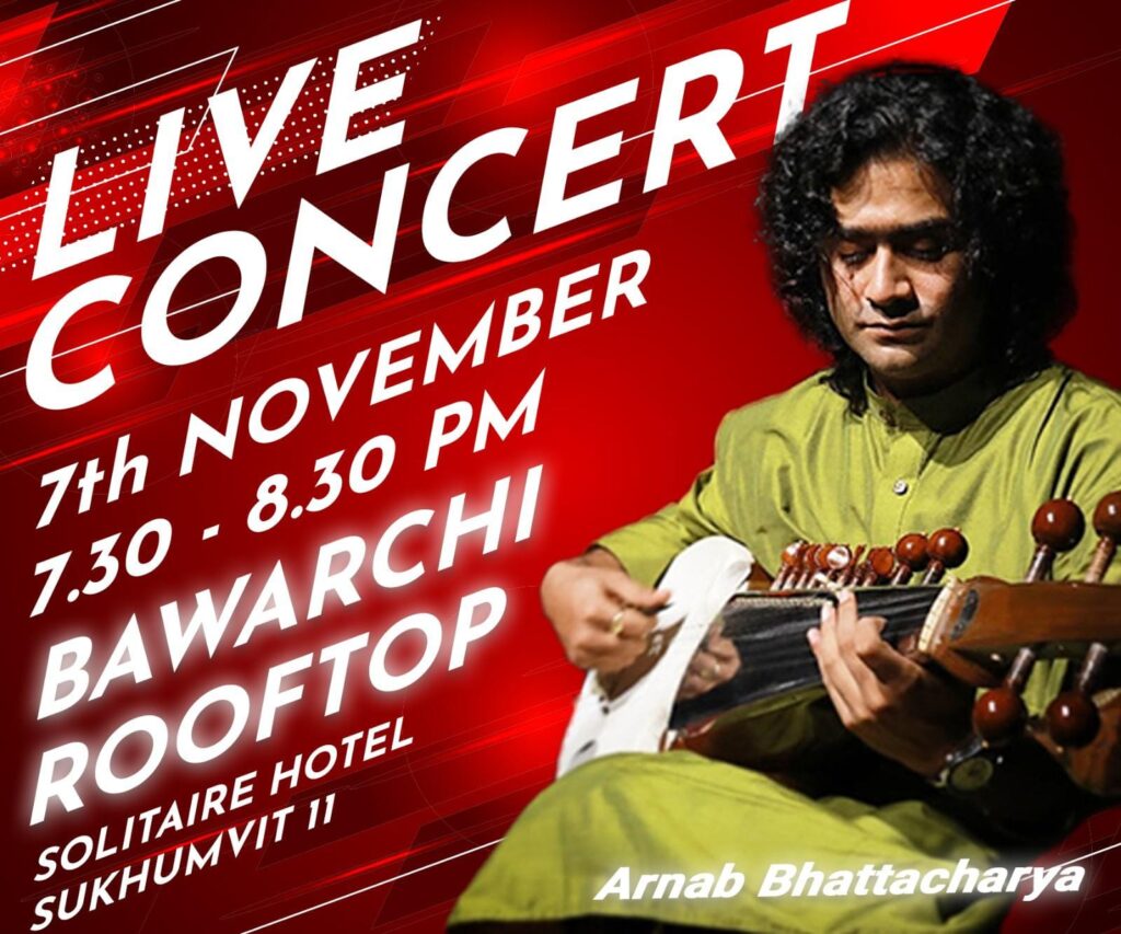 Live Concert @Bawarchi Rooftop
7th November 7.30 - 8.30 PM
Arnab Bhattacharya & Nilimesh Chakraborty