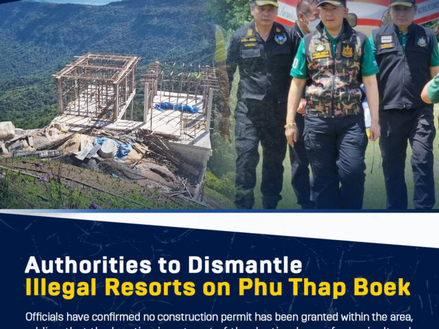 Authorities to Dismantle Illegal Resorts on Phu Thap Boek