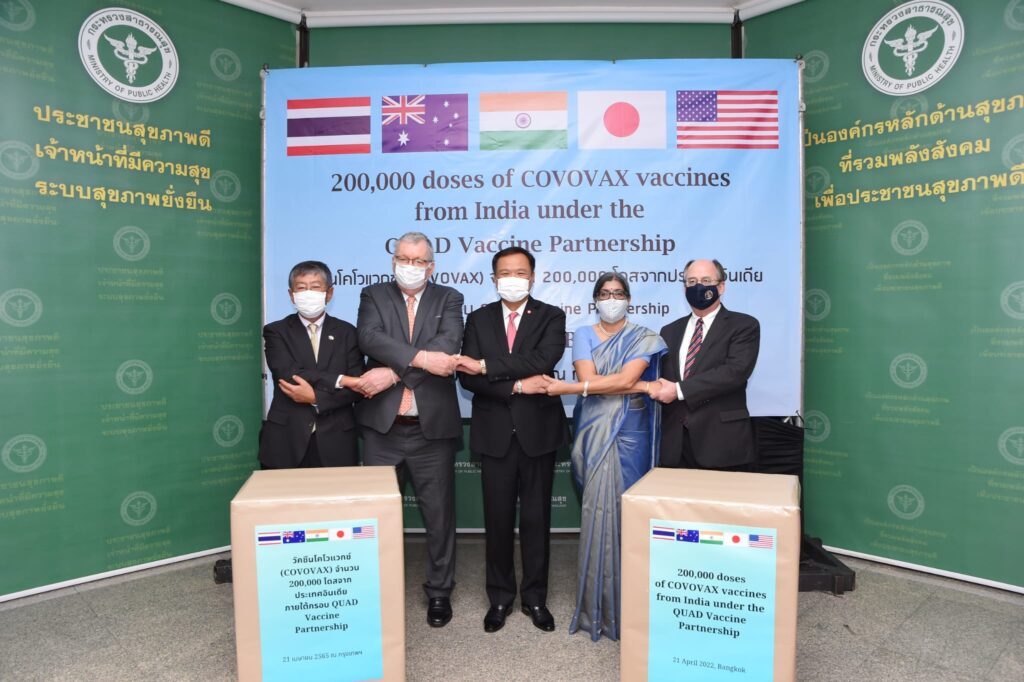 Vaccine hand over to Thailand under QUAD vaccine partnership