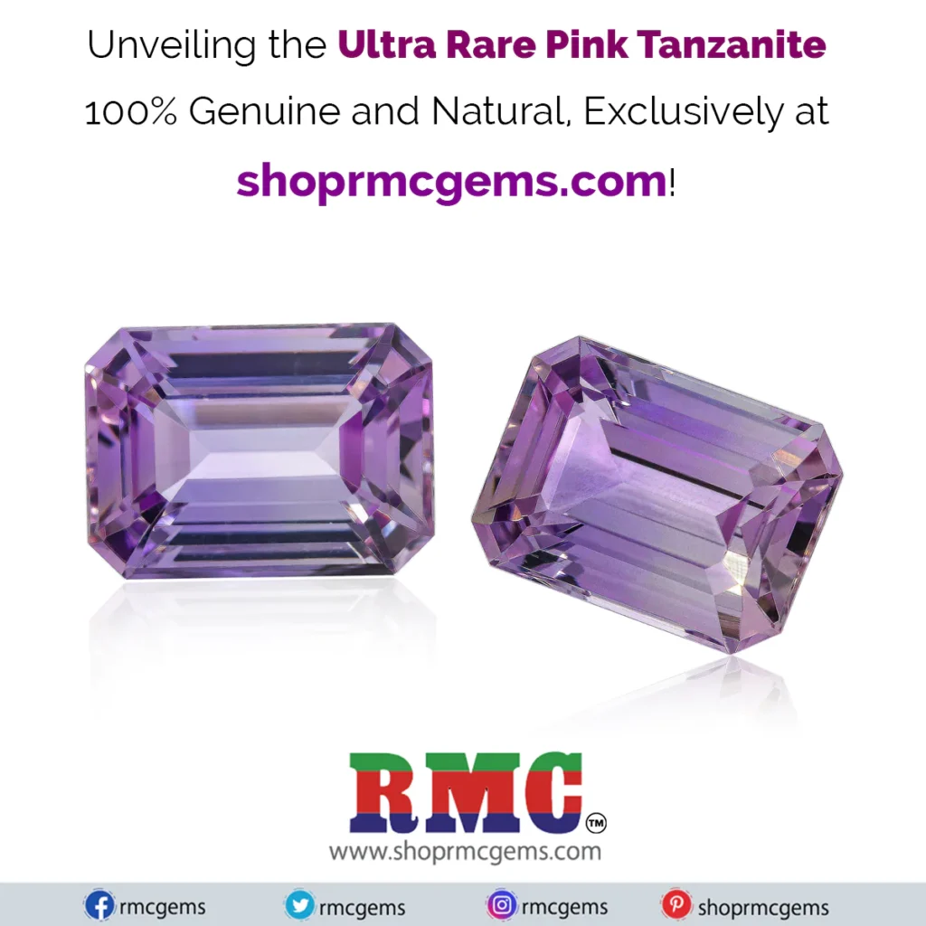 Unveiling the Ultra Rare Pink Tanzanite – 100% Genuine and Natural, Exclusively at shoprmcgems.com!