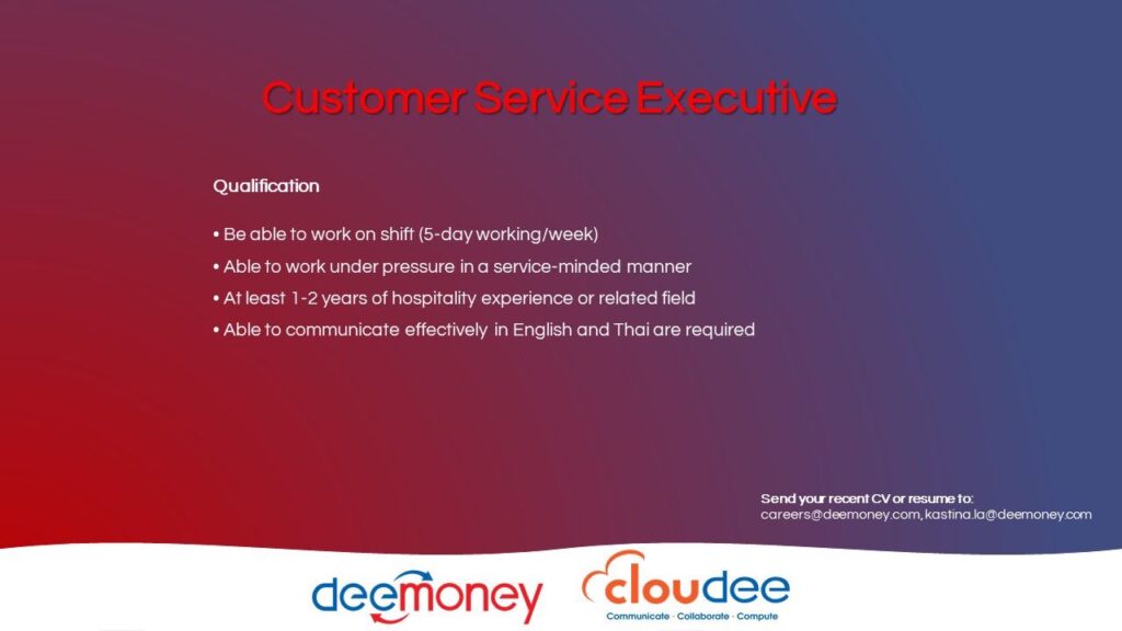 Join DeeMoney as a Customer Service Executive: A Rewarding Opportunity Awaits!