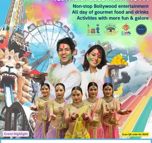 VHP Thailand & IAT are organizing a Holi party with a Bollywood theme